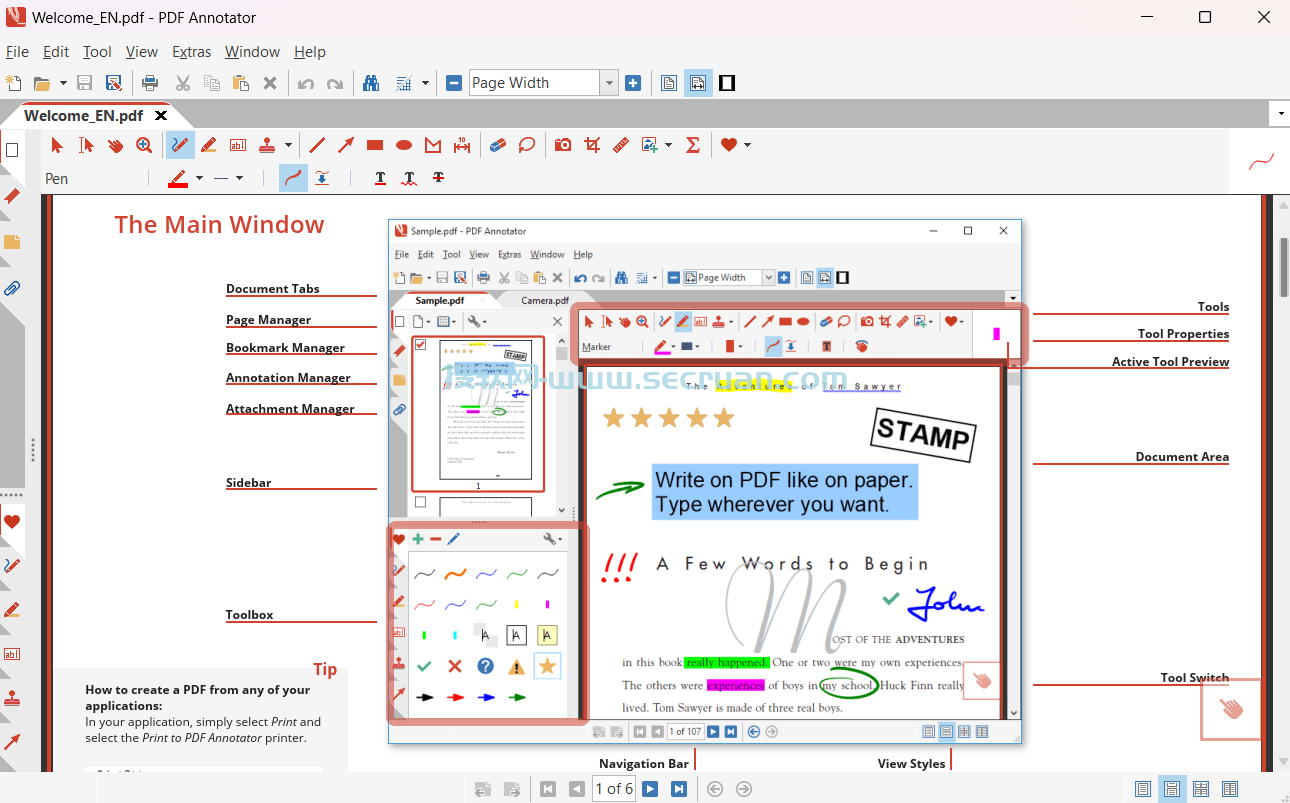 PDF Annotator v9.0.0.926 中文破解版-PDF编辑排版注释工具 破解版 9 PDF编辑工具 PDF排版工具 第2张