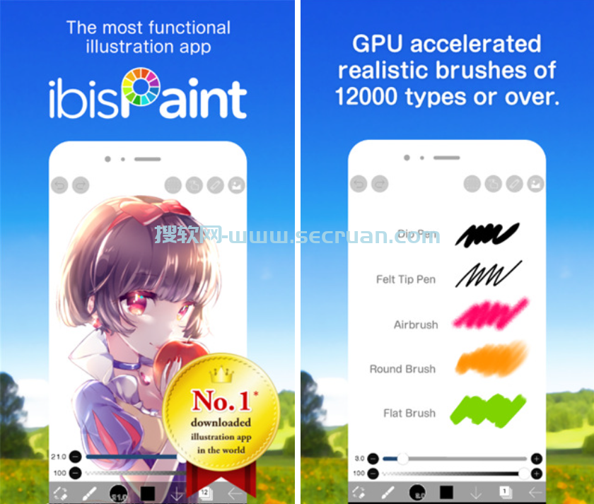爱笔思画X（ibis Paint X）v13.0.4 高级功能解锁版-插画绘制工具 爱笔思画X 爱笔思画App 爱笔思画X高级版 爱笔思画X破解版 爱笔思画X安卓解锁版 第1张